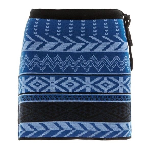NWT Icelandic Blue Knitted Printed Mini Sweater Skirt - Picture 1 of 7
